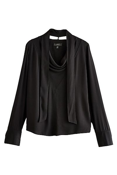 Next Langarmbluse Drapierte Schluppenbluse mit langen Ärmeln (1-tlg) günstig online kaufen