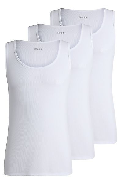 BOSS Tanktop "3P RibClassic BOSS ONE" Ton in Ton Stickerei auf der Brust günstig online kaufen