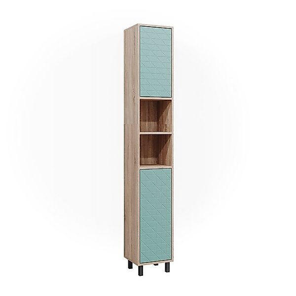 Vicco Badschrank Agasta Mintgrün/Sonoma 30 x 190 cm günstig online kaufen