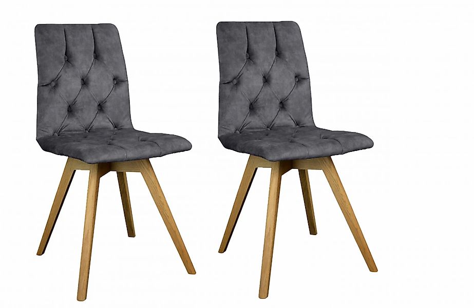 andas Esszimmerstuhl "Rania" (Set) 2 Stk.Massivholzgestell, mit Knopfheftun günstig online kaufen