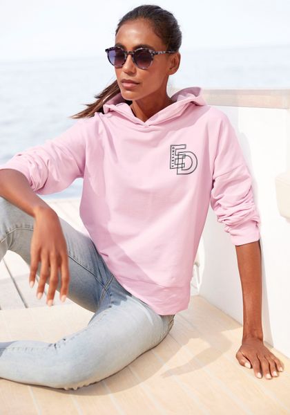 Elbsand Kapuzensweatshirt mit großem Logodruck auf dem Rücken, bequemer Hoo günstig online kaufen