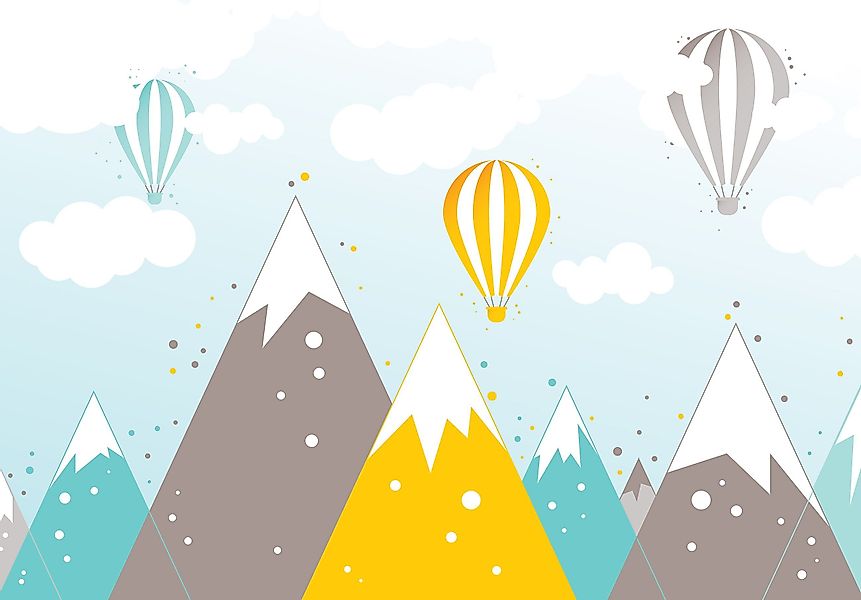 Wallarena Fototapete Kinderzimmer Jungen Berge Ballon günstig online kaufen