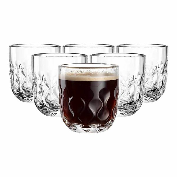LEONARDO Latte-Macchiato-Glas "Kaffeegläser (2) Gocce 220 ml 6er Set transp günstig online kaufen