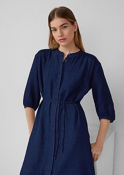 s.Oliver Midikleid Kleid Indigo dyed Midikleid mit Eingrifftaschen günstig online kaufen