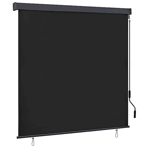 vidaXL Rollo mit Vorhängen Anthrazit 180 x 250 cm Stoff und Aluminium 36208 günstig online kaufen