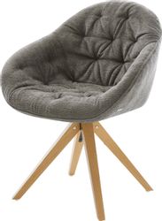 DELIFE Polsterstuhl Gaio-Flex, Holzgestell kantig Natur günstig online kaufen