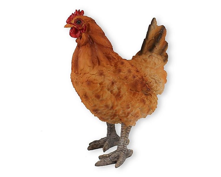 colourliving Tierfigur Gartendeko Huhn Figur Braun 35cm stehend Deko Huhn, günstig online kaufen