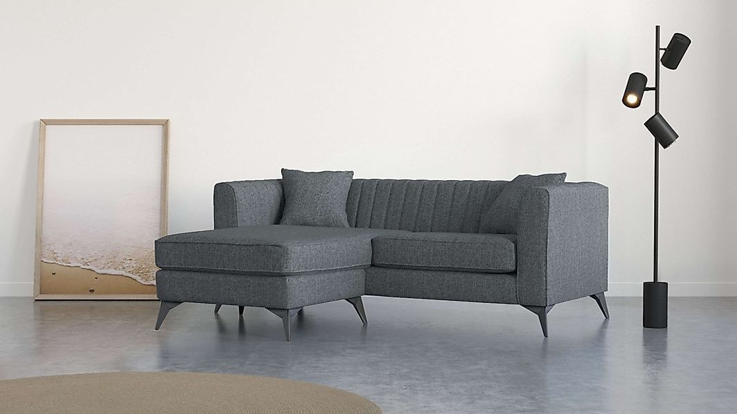 Places of Style Ecksofa "MATTHEW L-Form ideal für kleine Räume, Maße B/T/H: günstig online kaufen