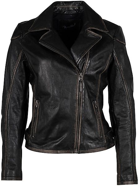 Mauritius Lederjacke MWPeggie im Vintage-Look, asymetrischer Reißverschluss günstig online kaufen