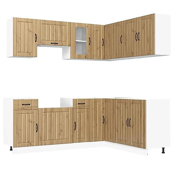 vidaXL 11 Tlg Küchenschrank-Set Lucca Artisan-Eiche Holzwerkstoff 3314960 günstig online kaufen