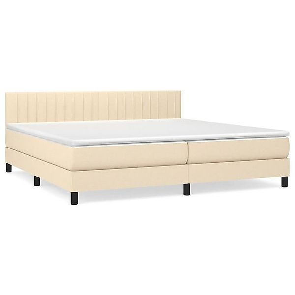 vidaXL Boxspringbett mit Matratze Creme 200x200 cm Stoff1395692 günstig online kaufen