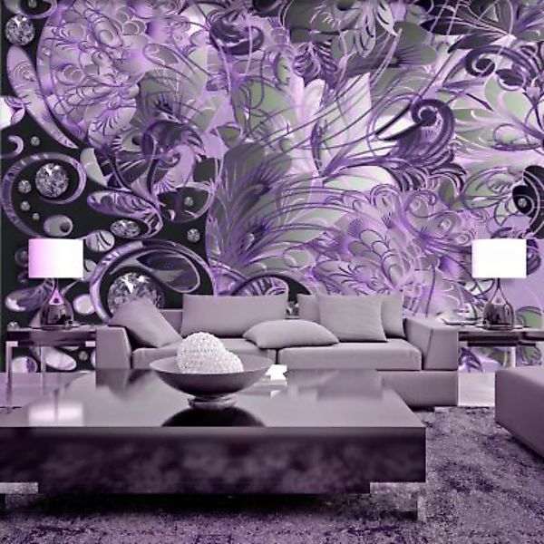 artgeist Fototapete Pearly Flowers (Violet) mehrfarbig Gr. 100 x 70 günstig online kaufen