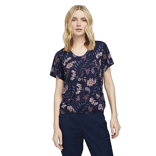 Tom Tailor Kurzarm T-shirt XL Navy Floral Design günstig online kaufen