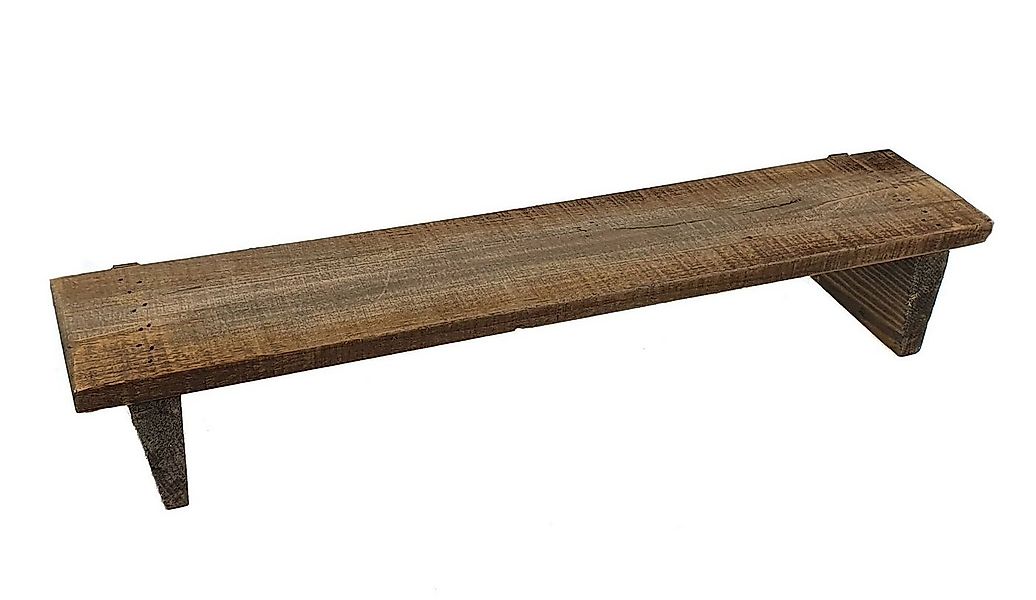 Spetebo Wandregal Wandregal 58 cm mit Beinen - aus altem Holz günstig online kaufen