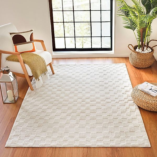 Livabliss Teppich "GIJON" rechteckig 14 mm Höhe Skandinavischer Teppich mit günstig online kaufen