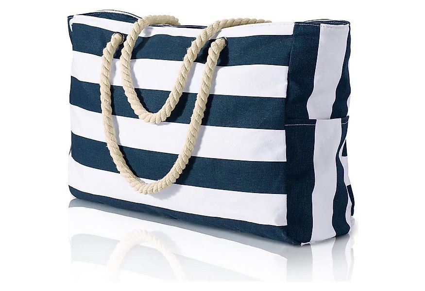 LuxusKollektion Einkaufsshopper Wasserdichte Große Strandtasche mit Reißver günstig online kaufen