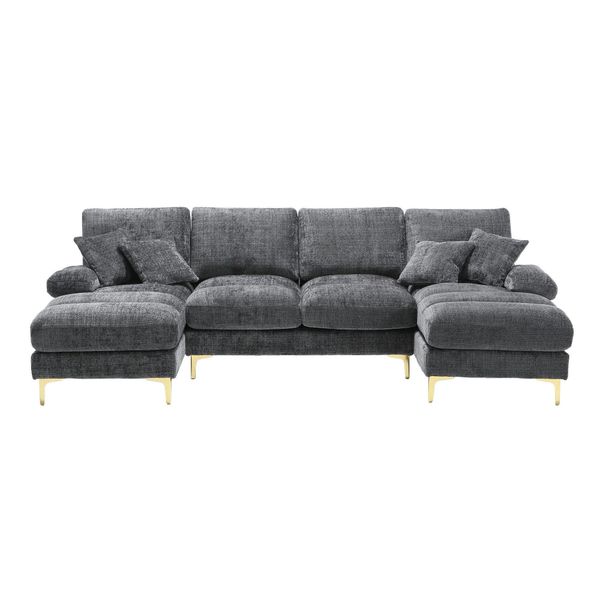 LVHOM Loungesofa mit Ottomane, 272x136x88 cm günstig online kaufen