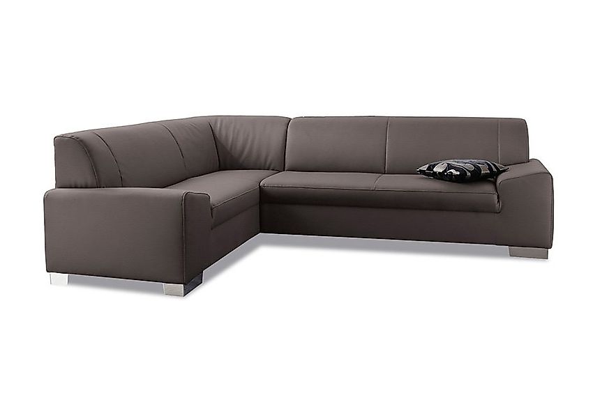 DOMO collection Ecksofa "Alisson, zeitlose Optik, flache Armlehnen, L-Form" günstig online kaufen