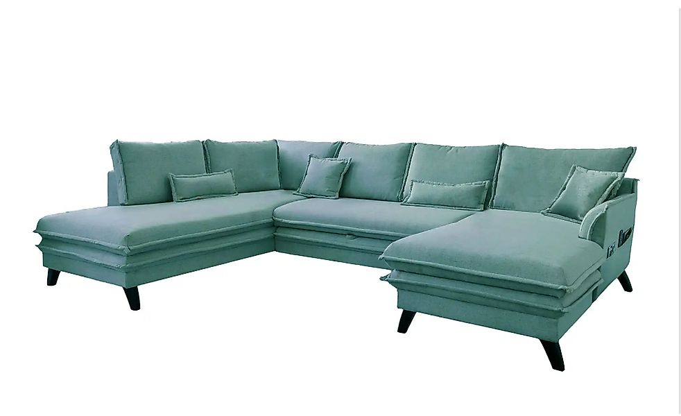 Miuform Wohnlandschaft mit Schlaffunktion Charming Charlie ¦ blau ¦ Maße (c günstig online kaufen