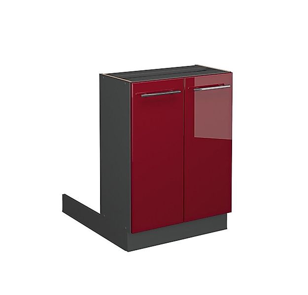 Vicco Unterschrank Fame-Line, Bordeaux Hochglanz/Anthrazit, 60 cm ohne Arbe günstig online kaufen