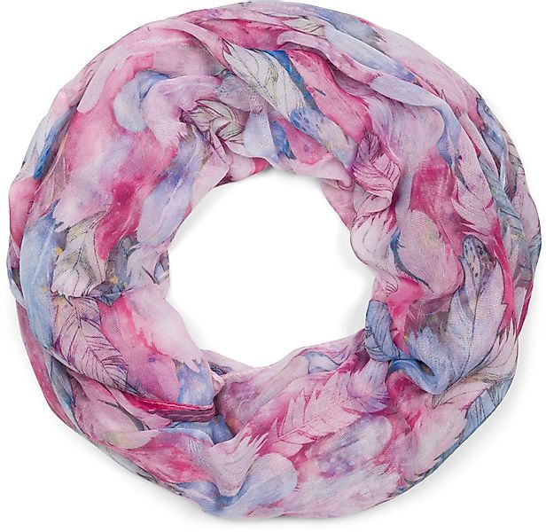 styleBREAKER Loop Loop mit bunten Federn, günstig online kaufen