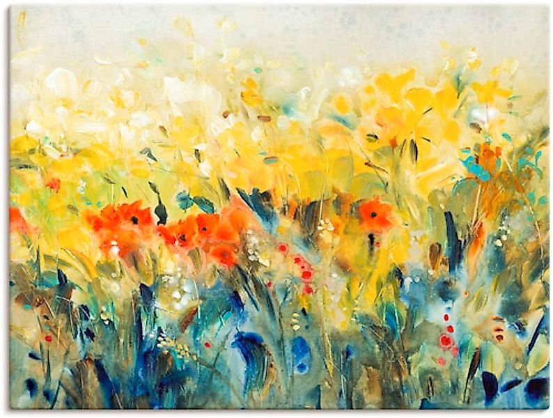 Artland Leinwandbild »Schwingende Blumen II« Blumenwiese 1 Stk. tlg. auf Ke günstig online kaufen