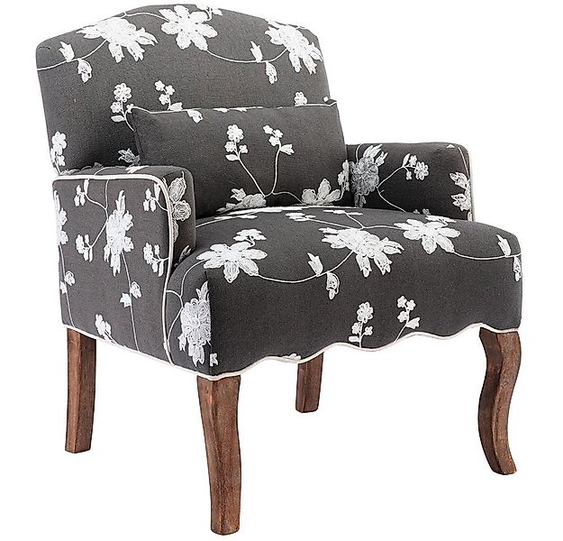 WAHSON OFFICE CHAIRS Sessel aus Leinen Retro Polstersessel mit Massivholzbe günstig online kaufen