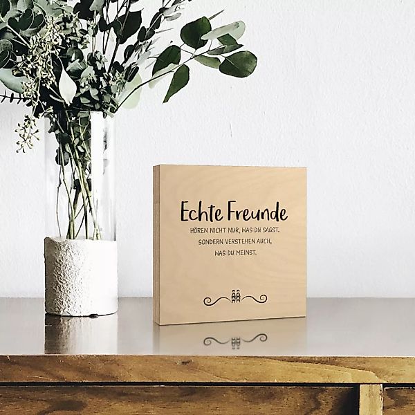 Artland Holzbild "Echte Freunde", Sprüche & Texte, (1 St.) günstig online kaufen