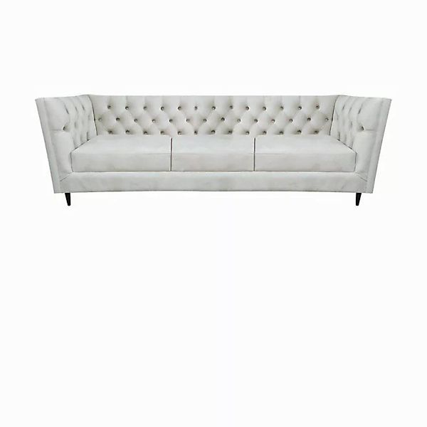 JVmoebel Chesterfield-Sofa Sofa Dreisitze Couch Design Leder Sessel Polster günstig online kaufen