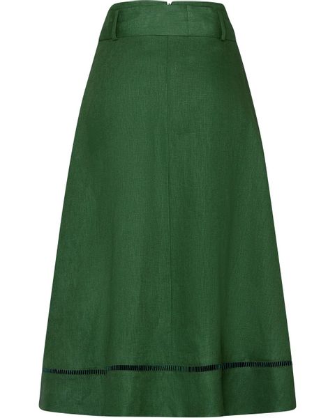 Luis Steindl Trachtenrock Leinenrock mit Gürtel günstig online kaufen