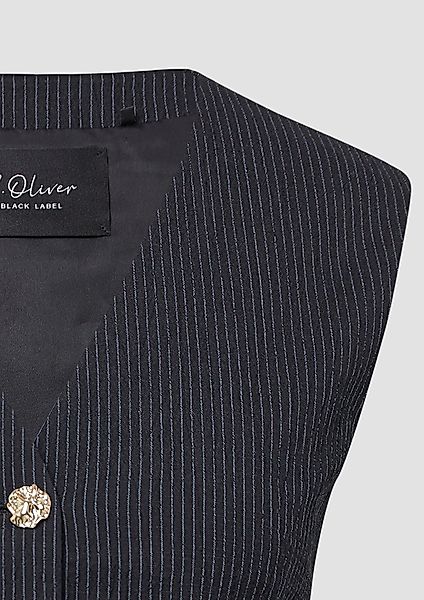 s.Oliver BLACK LABEL Strickweste Taillierte Slim-Fit-Weste günstig online kaufen