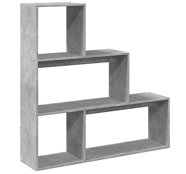vidaXL Bücherregal Raumteiler-Bücherregal 3 Stufen Betongrau 123x29x123 cm, günstig online kaufen