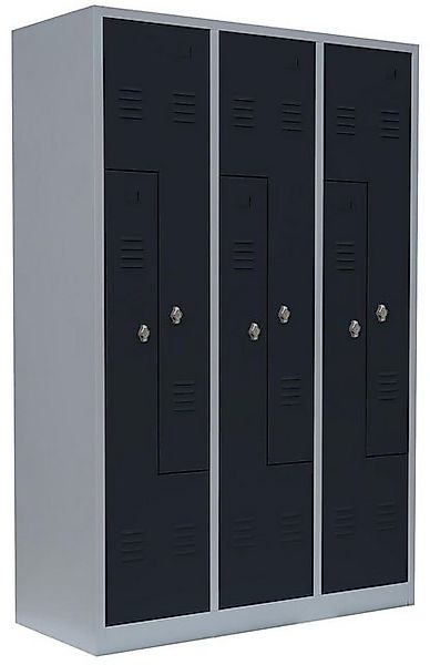 Steelboxx Spind 6er Z-Spind Umkleideschrank Stahl Kleiderspind 180x118,5x50 günstig online kaufen