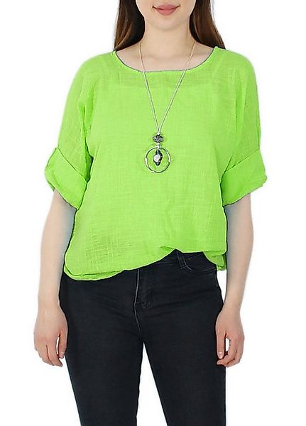 dy_mode Rundhalsshirt Luftiges Damen Sommer Shirt in Unifarben mit Rundhals günstig online kaufen