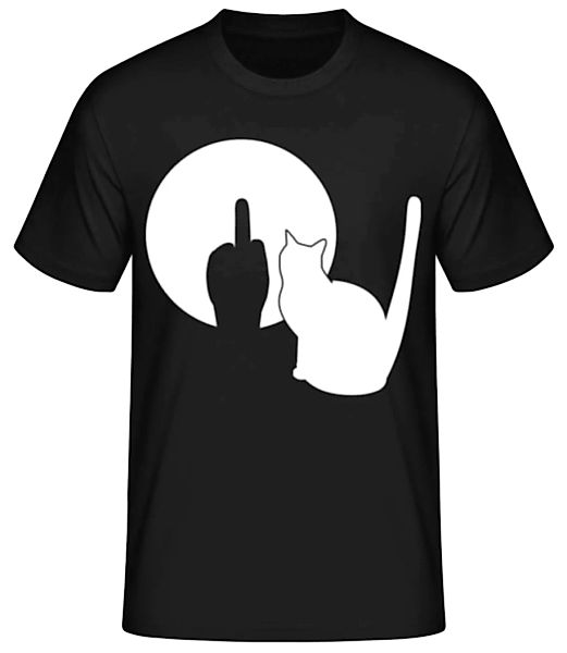 Katzen Schatten Stinkefinger · Männer Basic T-Shirt günstig online kaufen