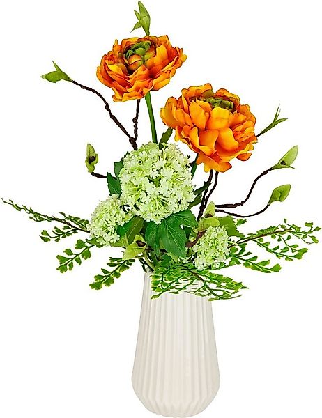 Kunstblume Arrangement Ranunkel, I.GE.A., Höhe 44 cm, Vase aus Keramik günstig online kaufen