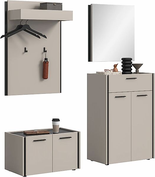 Home affaire Garderoben-Set "RAK, 4-teilige Garderoben-Kombination, Breite günstig online kaufen