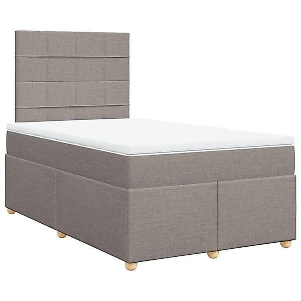 vidaXL Boxspringbett mit Matratze Taupe 120x200 cm Stoff 3291251 günstig online kaufen