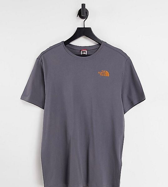 The North Face – Vertical – T-Shirt in Grau/Gelb, exklusiv bei ASOS günstig online kaufen