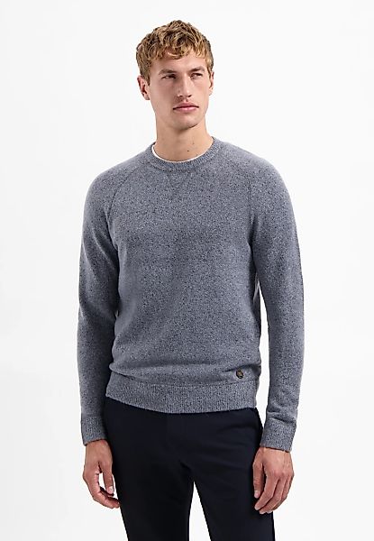 NO EXCESS V-Ausschnitt-Pullover "No Excess Melierter Wollpullover" günstig online kaufen