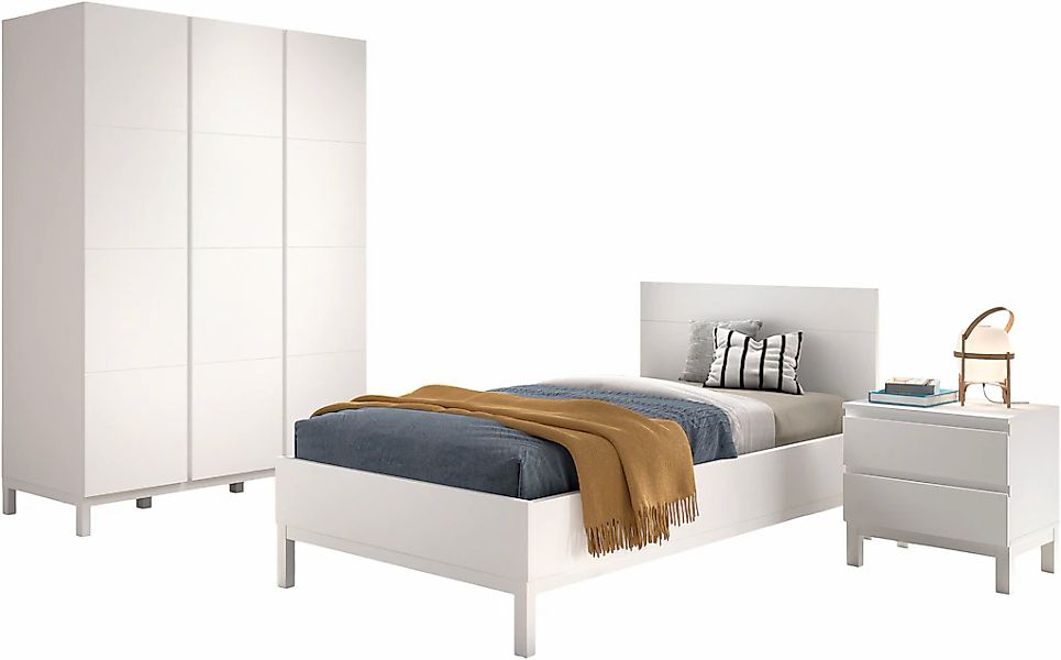 Vipack Jugendzimmer-Set "Set best. aus Einzelbett 90/200, Nachtkonsole, Kle günstig online kaufen
