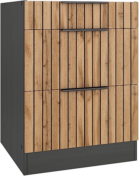 KOCHSTATION Unterschrank "KS-Lagos", Breite 60 cm, 1 Schubkasten, 2 Auszüge günstig online kaufen