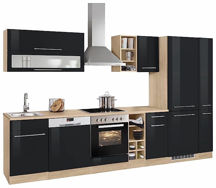 KOCHSTATION Küchenzeile »KS-Eton« mit E-Geräten, Breite 330 cm günstig online kaufen