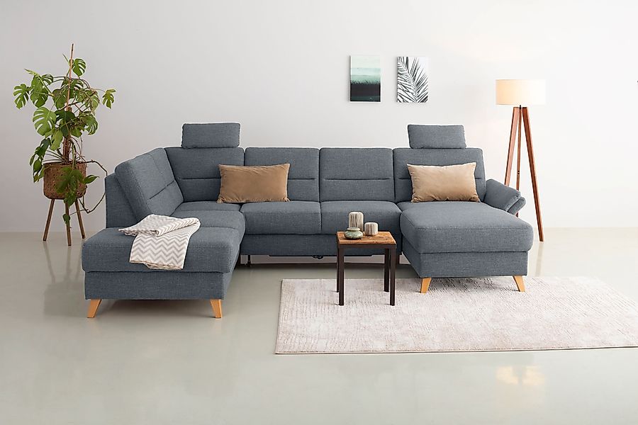 Home affaire "Westerland U-Form" Federkern, wahlweise Bettfunktion, Staurau günstig online kaufen