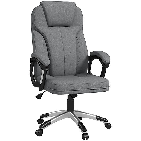 Vinsetto Bürostuhl Polyester Grau 66L x 75B x 110-120H cm günstig online kaufen