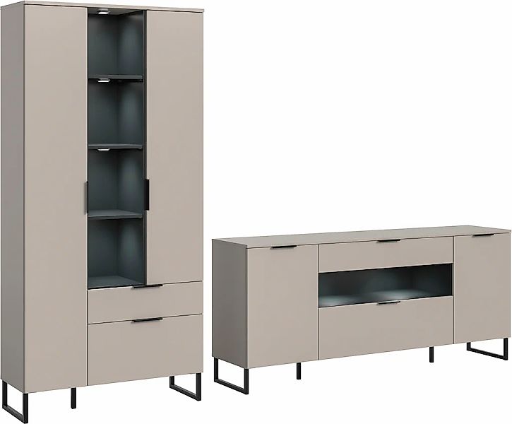 INOSIGN Wohnwand "Adio, Wohnkombination 290 cm Breit", (Set, 4 St.), Adio, günstig online kaufen