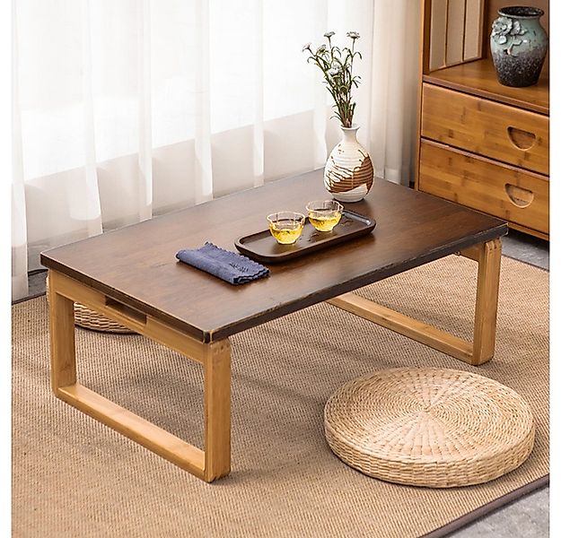 NUODWELL Tabletttisch Beistelltisch Klappbar Couchtisch aus Bambus, Balkon günstig online kaufen