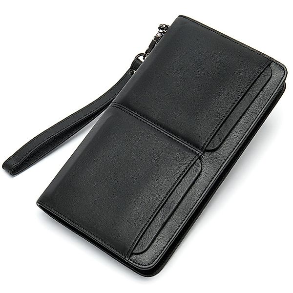 YUBRO-STUDIO Clutch Herren Geldbörse Echtleder Kartenhalter günstig online kaufen