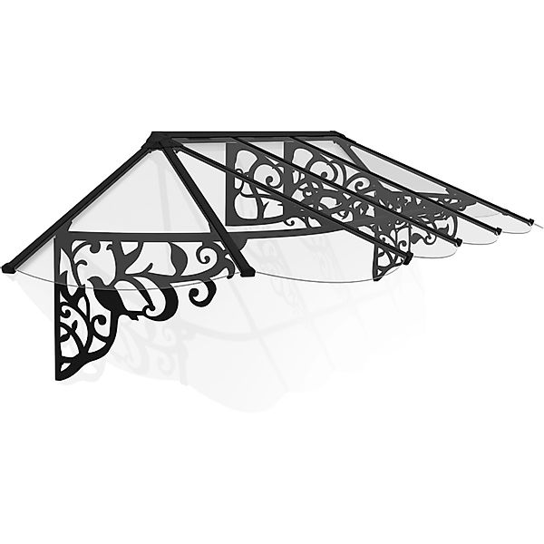 Canopia Vordach Lily XL 3,19 m x 90 cm Schwarz Klar günstig online kaufen