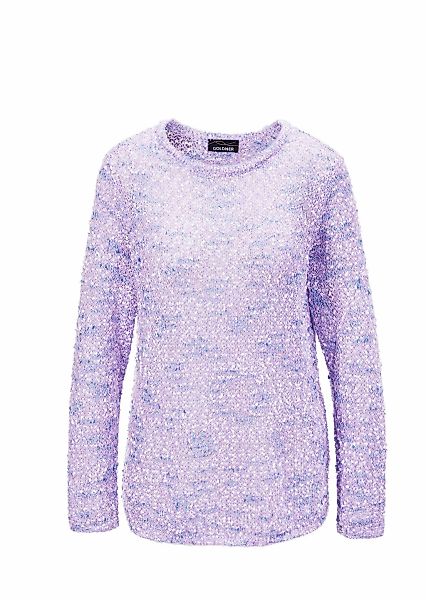 GOLDNER Strickpullover "Kurzgröße Effektvoller Bändchengarnpullover" Ohne günstig online kaufen